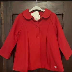 Mayoral red pea coat.